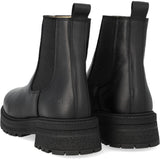 Angulus Svart/Svart Glitter Elastisk Chelsea Känga med Elastisk Sula på Track