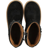 Angulus Black Fringed Cowboy Boot med Broderi