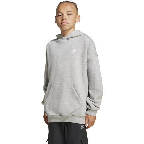 adidas Originals Medium Grey Heather/White Loose Hoodies Fl