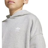 adidas Originals Medium Grey Heather/White Loose Hoodies Fl