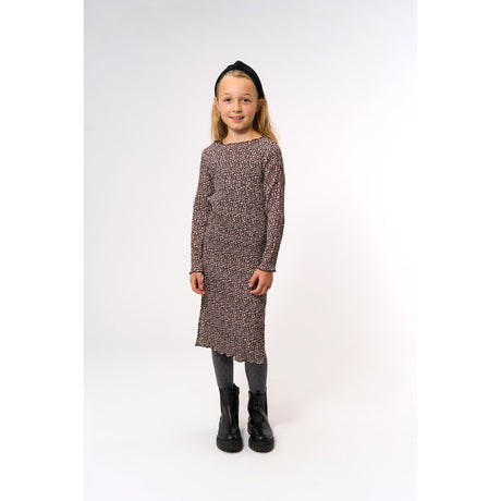 The New Feather Gray AOP TNPet L_S Pleat Klänning