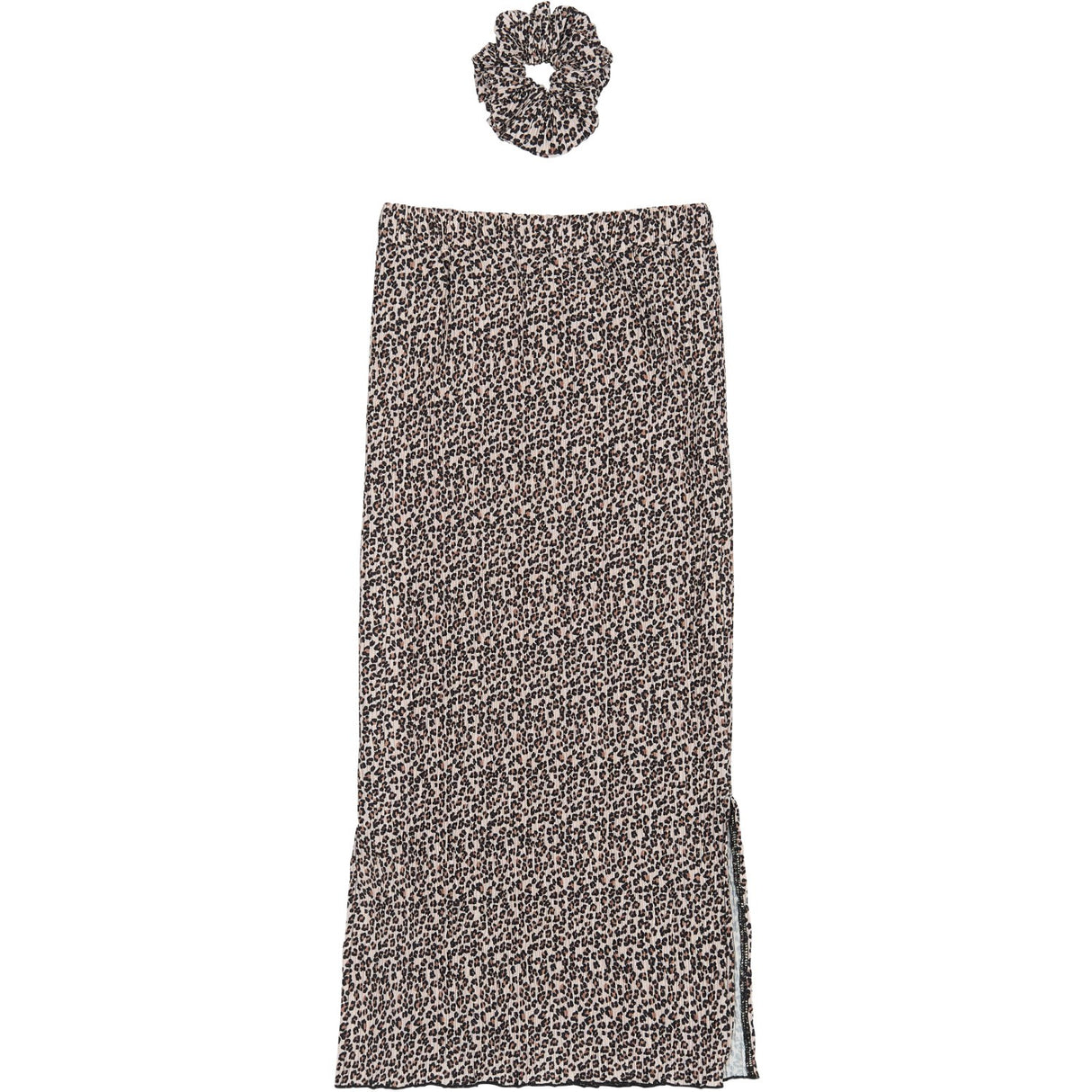 The New Feather Gray AOP TNPet Long Pleat Kjol