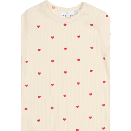 THE NEW Siblings Gardenia AOP Holiday L_S Heart Rib Byxdress