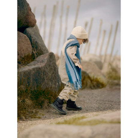 Angulus Svart/Mörkgrå TEX-känga i nylon med slitstarka läderdetaljer