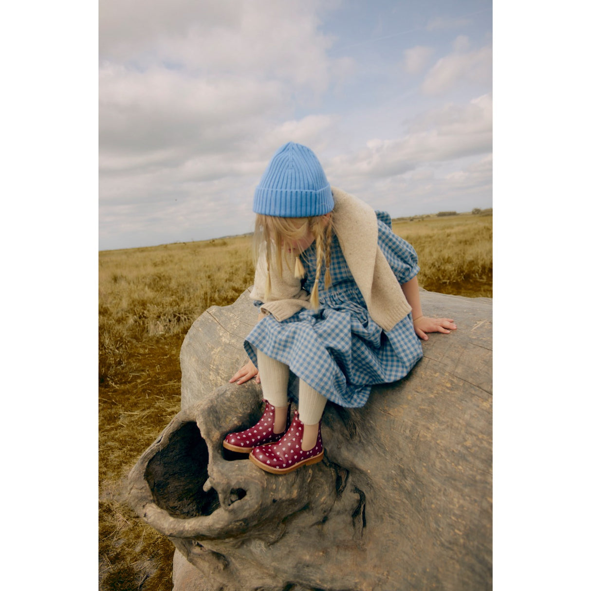 Angulus Berry Hearts/Rose Elastisk Chelsea Mönstrad Känga