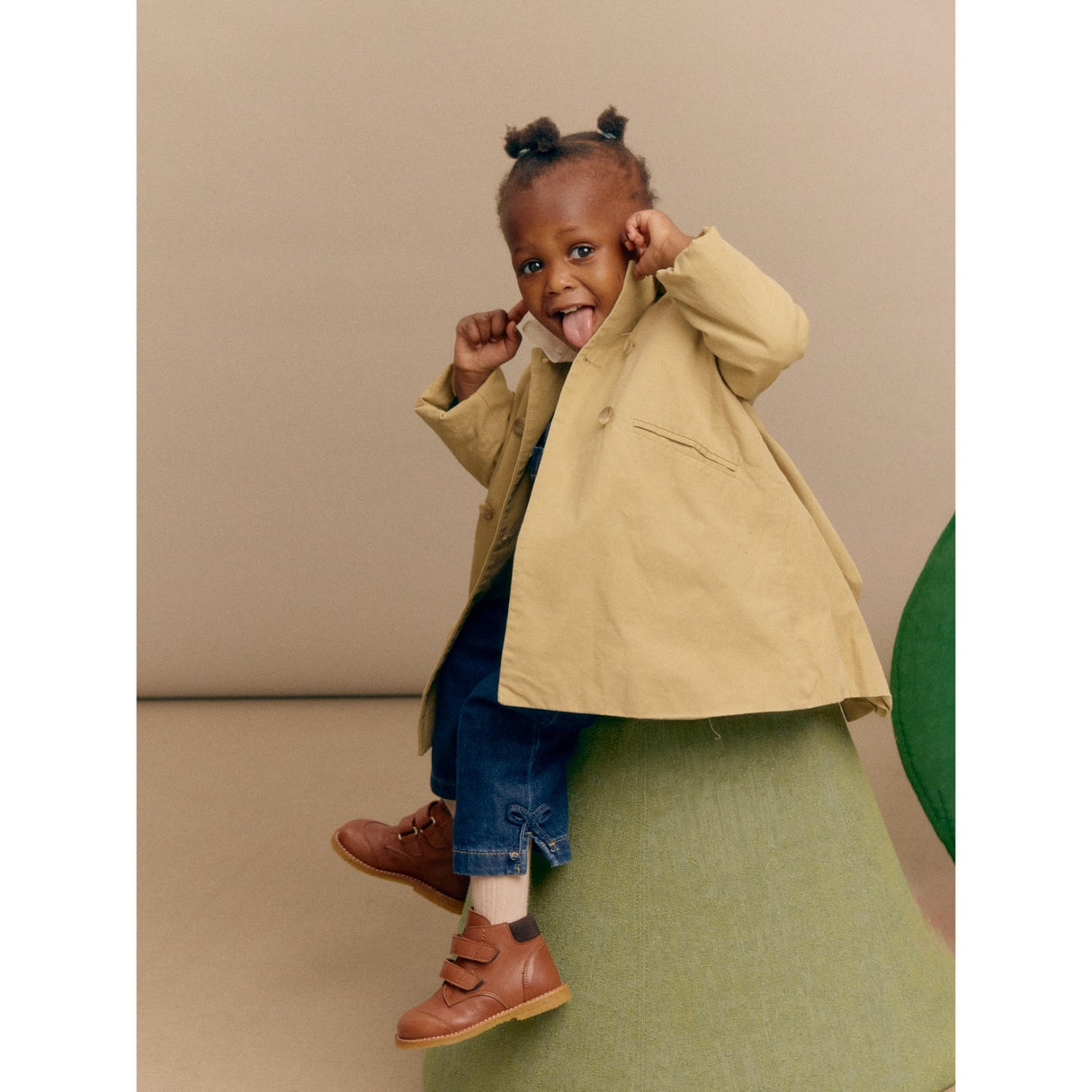 Angulus Cognac/Dark Brown Tex-känga för nybörjare