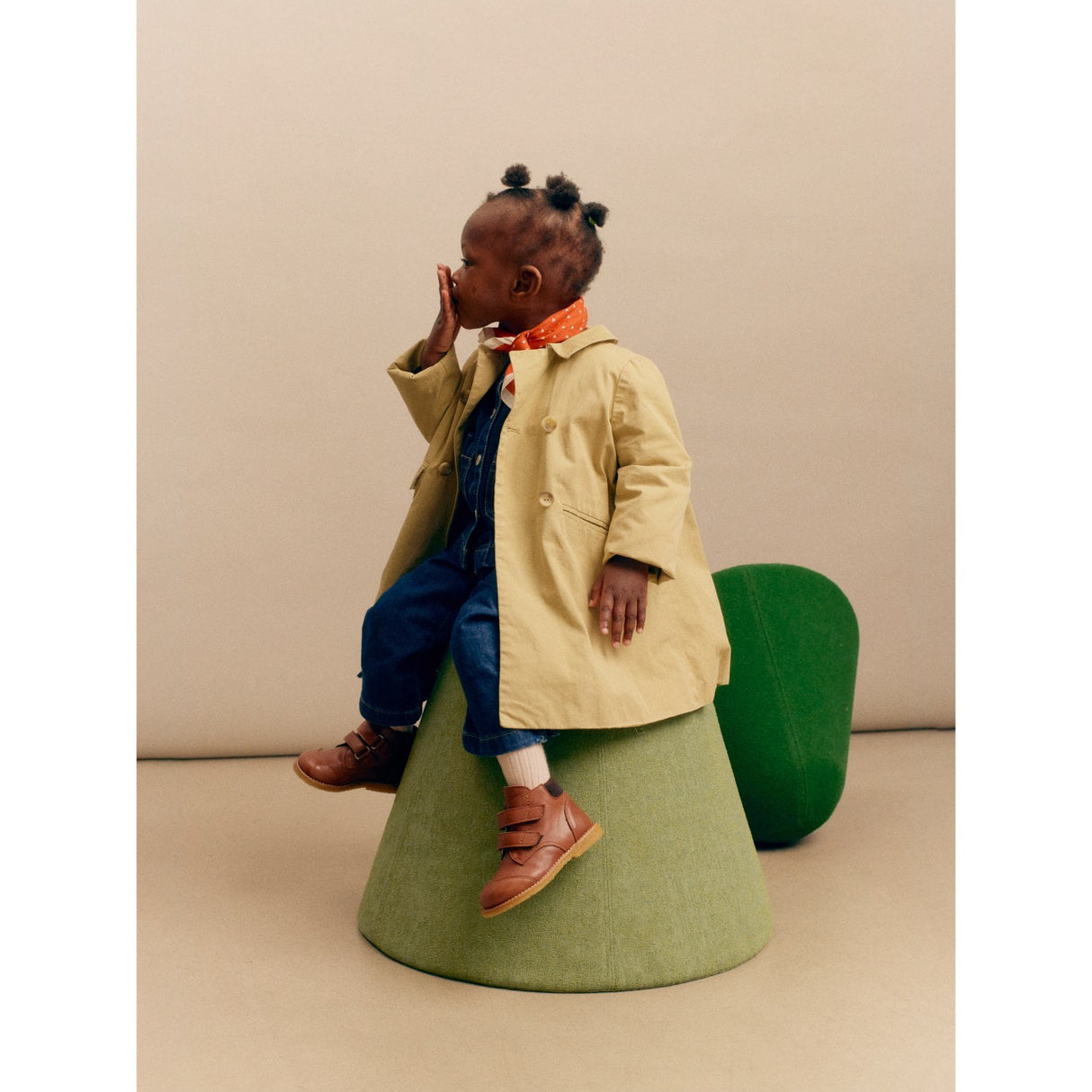 Angulus Cognac/Dark Brown Tex-känga för nybörjare