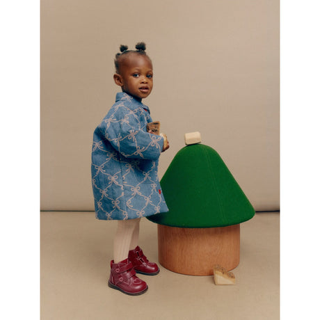 Angulus Berry/Berry Nybörjare TEX Känga med hjärta brodyr