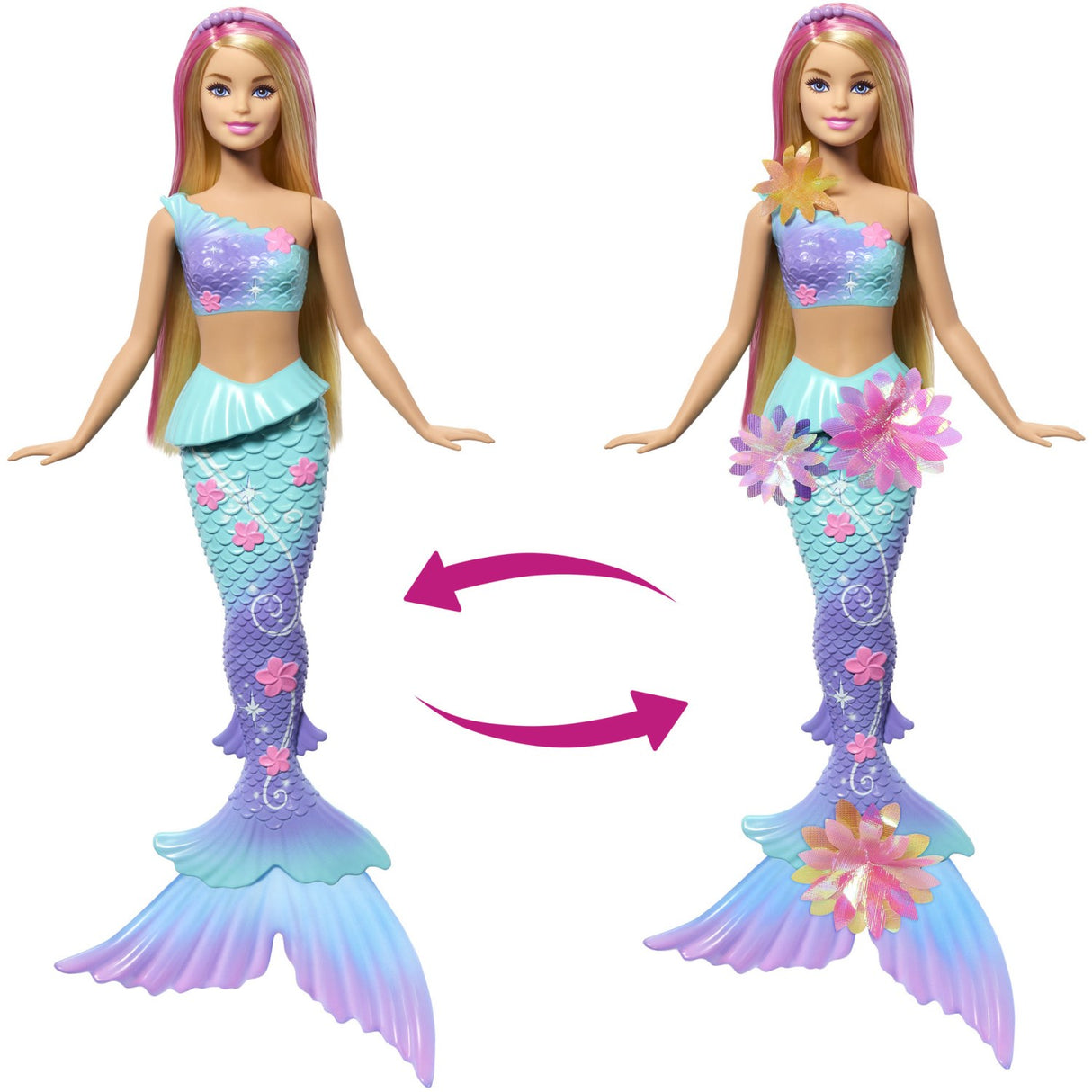 Barbie® Blooming Magic Hvid Havfrue Docka
