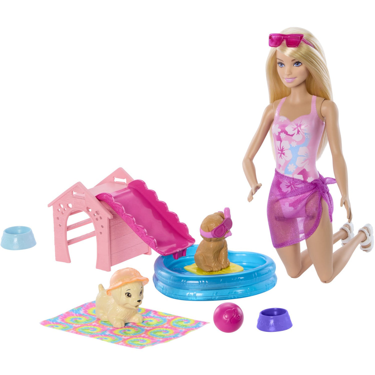 Barbie® Hvalpe Pool Party Aloha Blond
