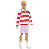Barbie® Fashionista Ken Docka Rød & Hvid Striber