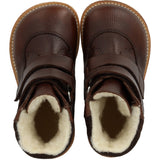 Angulus Mörkbrun/Mörkbrun TEX-känga med kardborrestängning