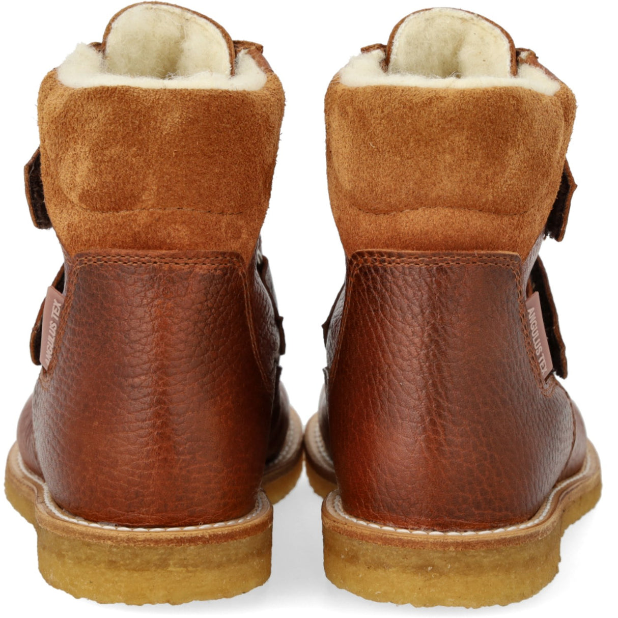 Angulus Cognac/Cognac TEX känga med kardborrestängning