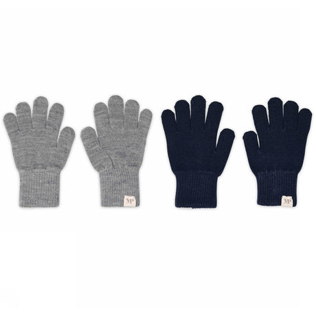 Mp Danmark Mix Light Grey Mel Blue Comfy Handskar 2-Pack