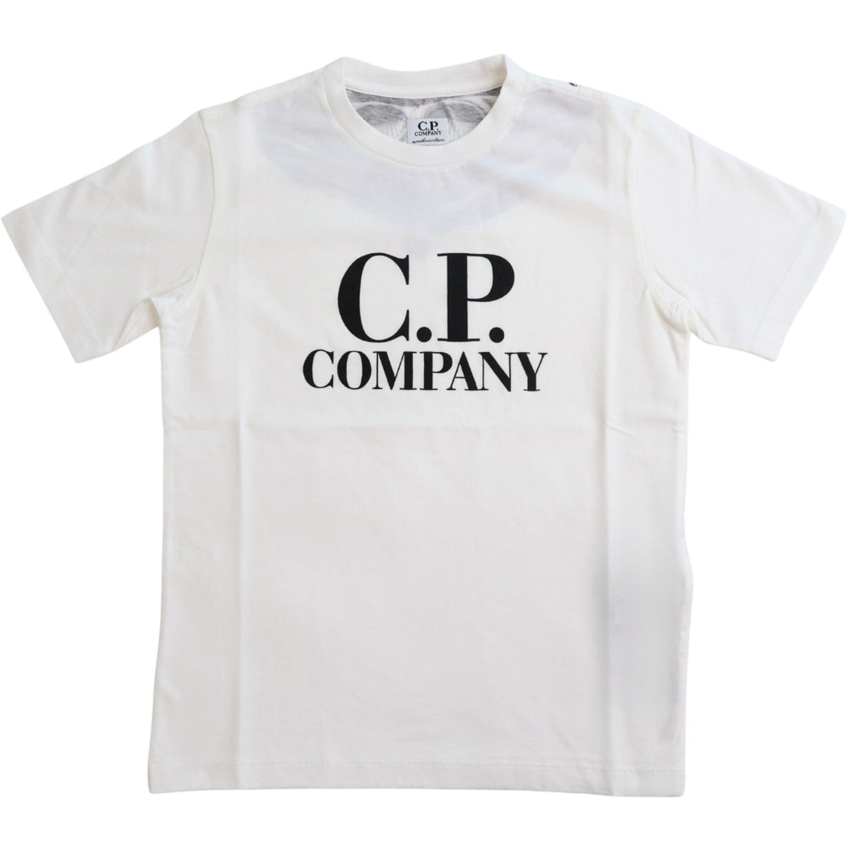 C.P. Company Gauze White T-Shirt Kort Sleeve