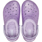 Crocs Purple Moon Classic Lined Chunky Glitter