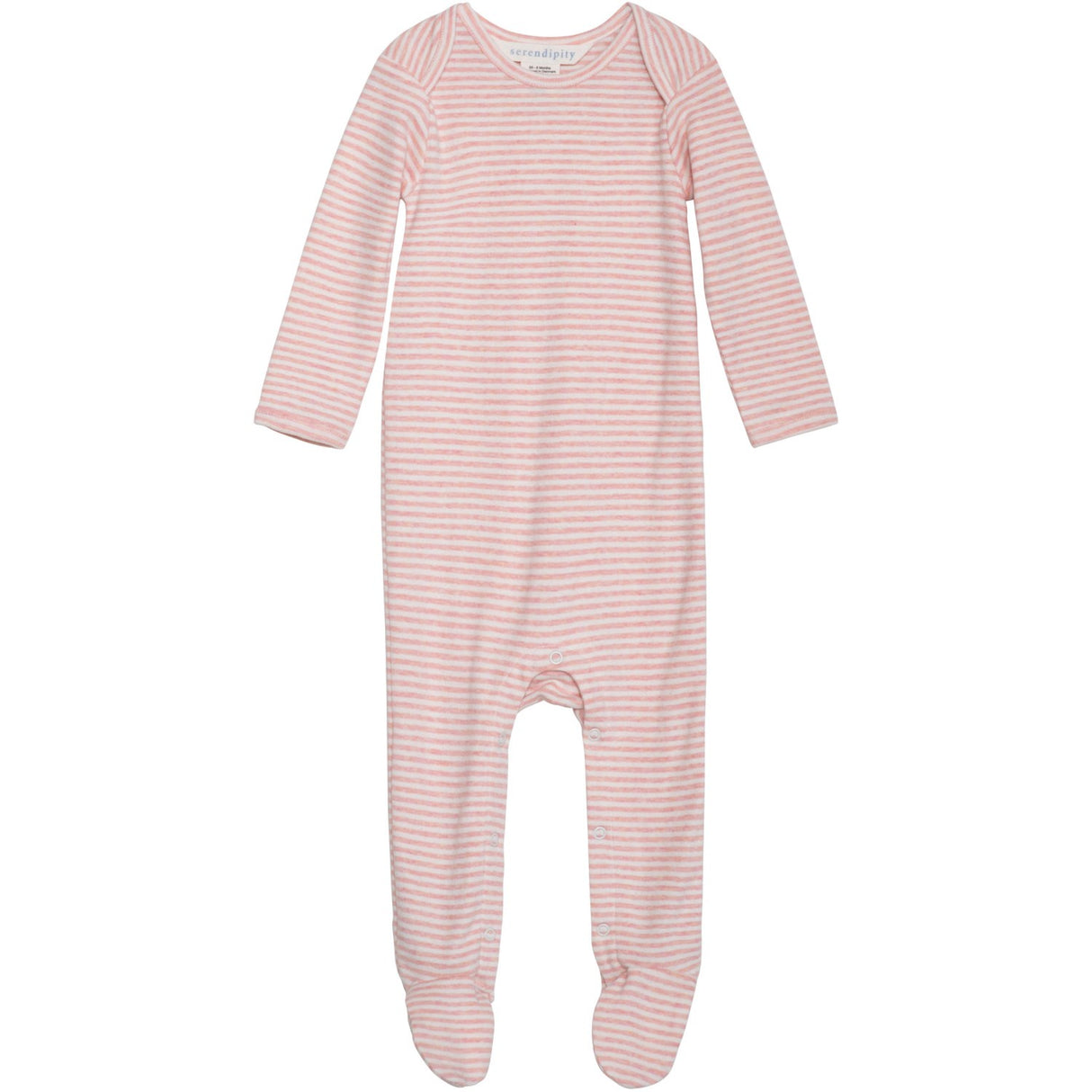 Serendipity Coral/Offwhite Baby Dräkt Stripe