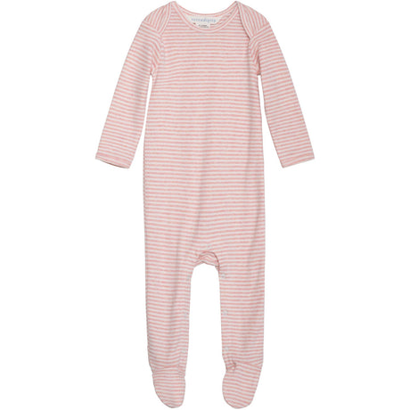 Serendipity Coral/Offwhite Baby Dräkt Stripe