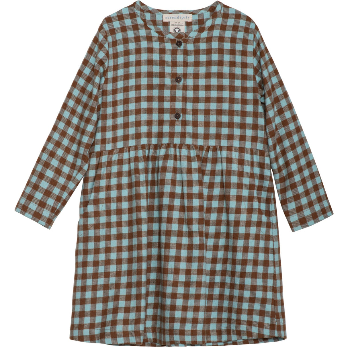 Serendipity Coffee Checks Brushed Klänning