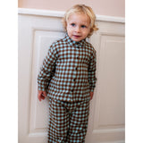 Serendipity Coffee Checks Brushed Krage Skjorta