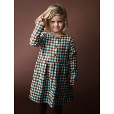 Serendipity Coffee Checks Brushed Klänning