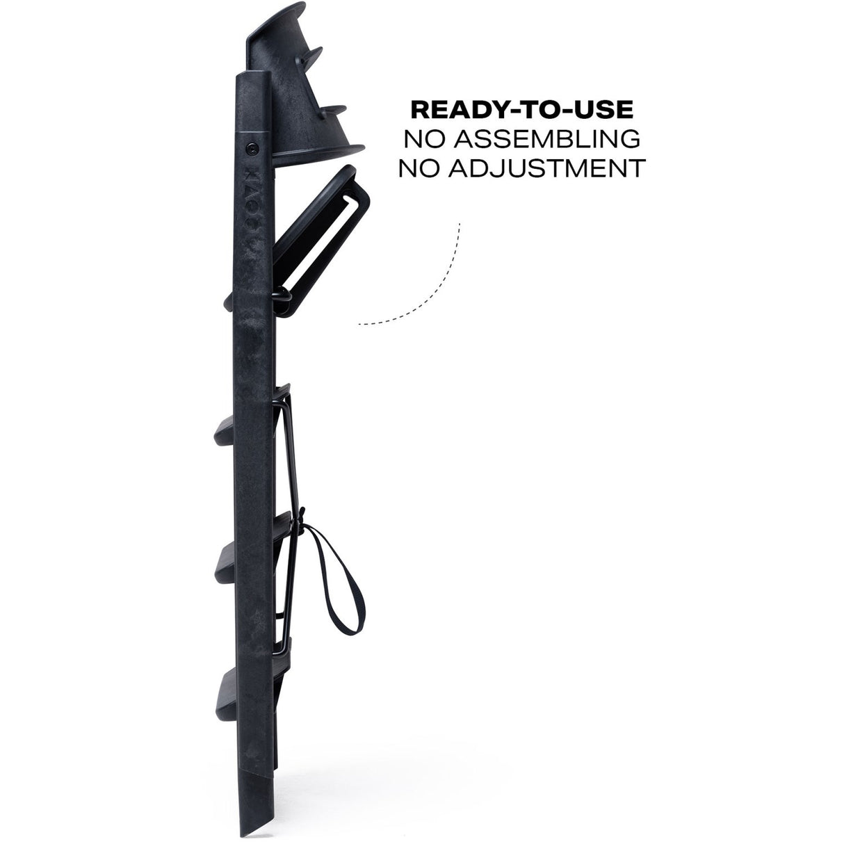 KAOS Charcoal Black Klapp High Stol Recycled