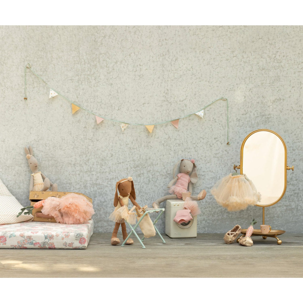 Maileg Bunny Size 2, Classic - Ballet Dräkt Och Kjol Rose