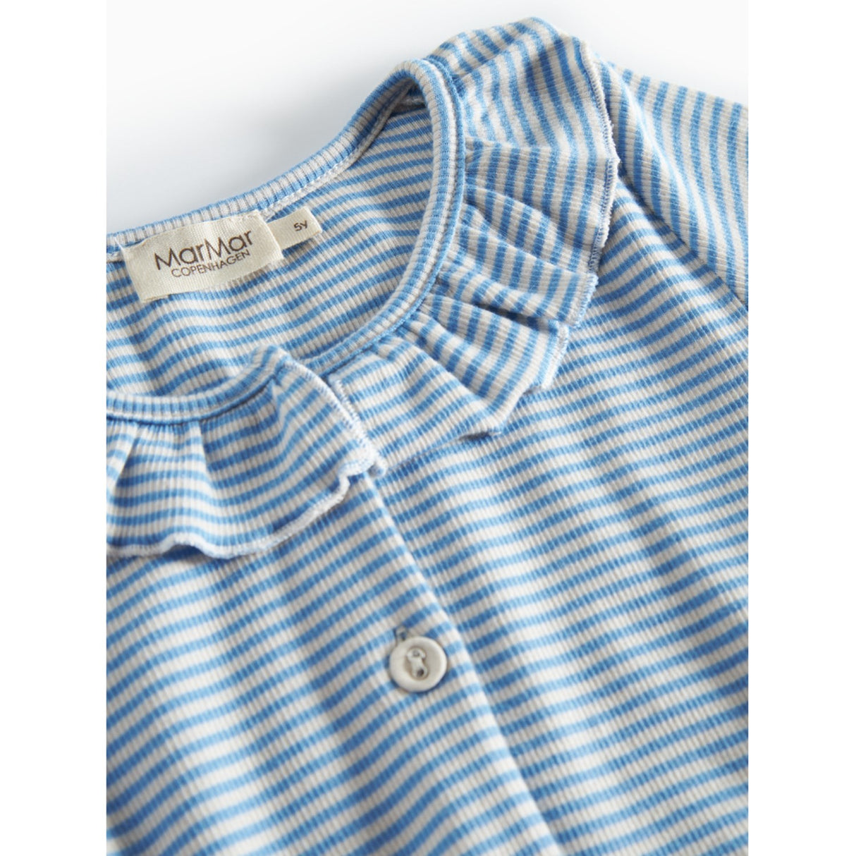 MarMar Modal Fine Rib Blue Stripe Dama LS Klänning