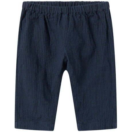 MarMar Chambray Dark Blue Stripe Panto Byxor