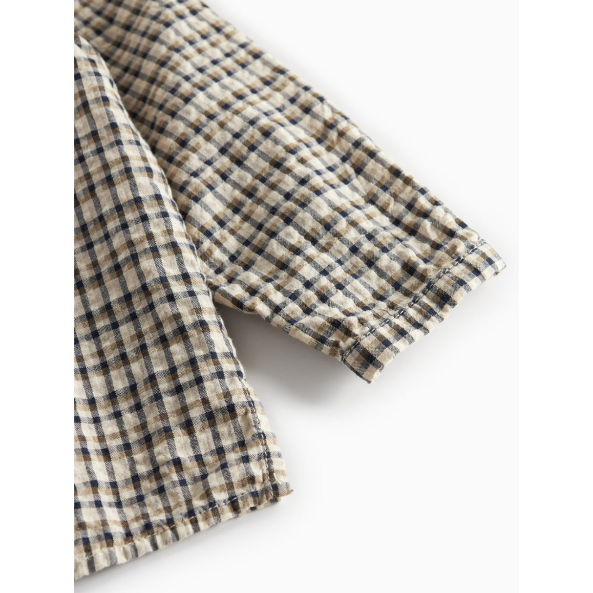 MarMar Seersucker Check Pilot Navy Check Totoro Skjorta