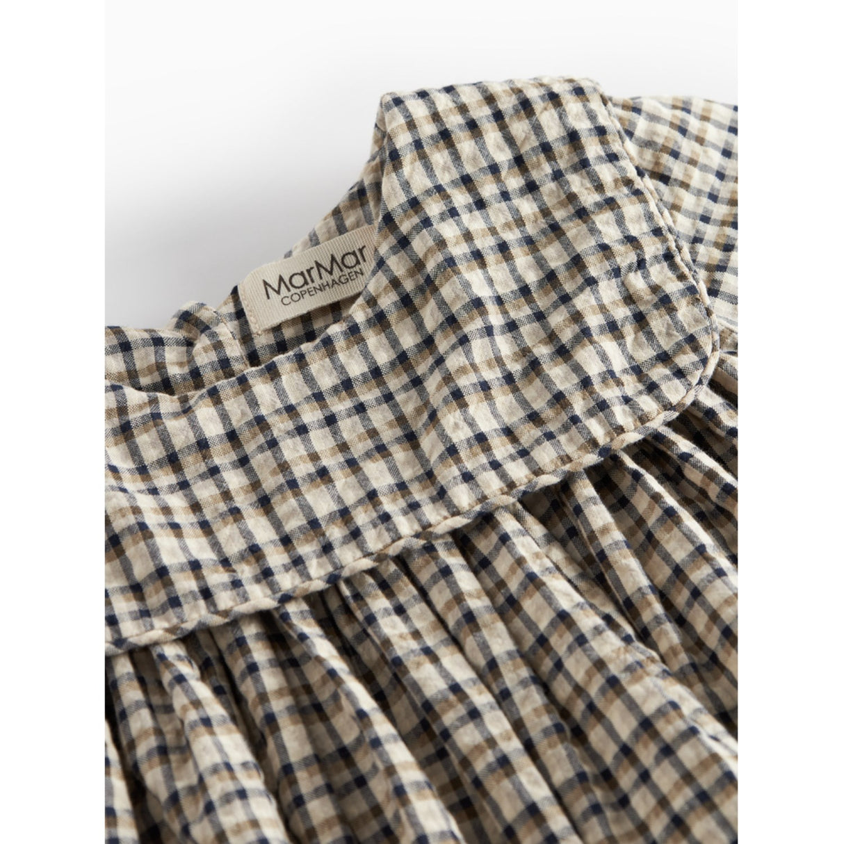 MarMar Seersucker Check Pilot Navy Check Dulle Klänning