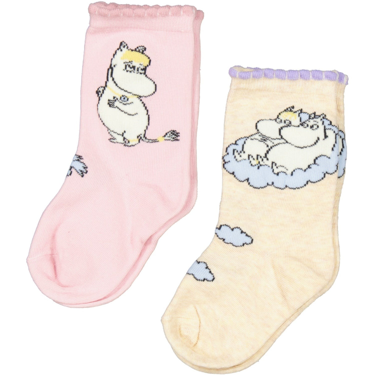 MarMar Socks Jacquard Lavender Moomin Strumpor Scallop (2-pack)