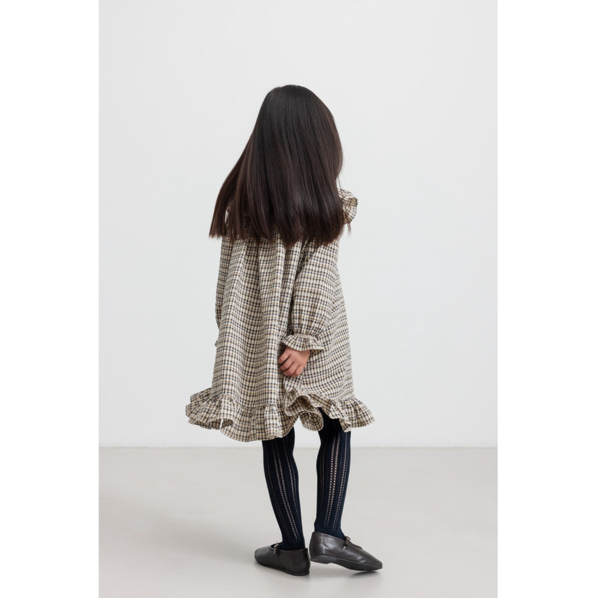 MarMar Seersucker Check Pilot Navy Check Dalina Klänning