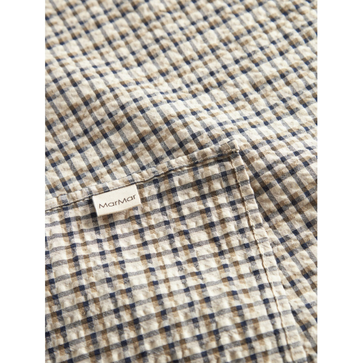 MarMar Seersucker Check Pilot Navy Check Airo Halsduk