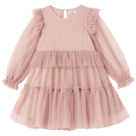 MarMar Tulle Dotty Faded Rose Doth LS Klänning