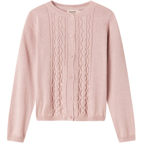 MarMar Modal Mix Cable Faded Rose Tilda Stickad Cardigan