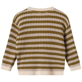 MarMar Modal Mix Stripe Cashew Mel. Stripe Tob Stickad Cardigan
