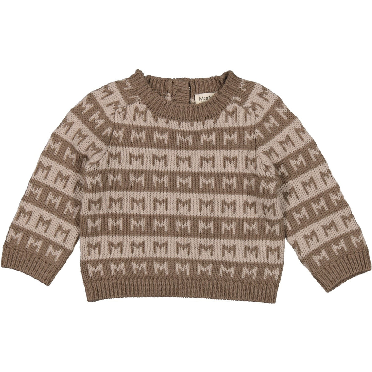 MarMar Heavy Knit Pattern Terre Stripe Talmi B Stickad Blus