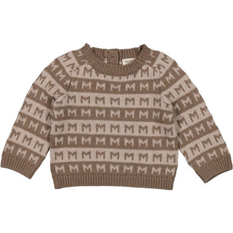 MarMar Heavy Knit Pattern Terre Stripe Talmi B Stickad Blus