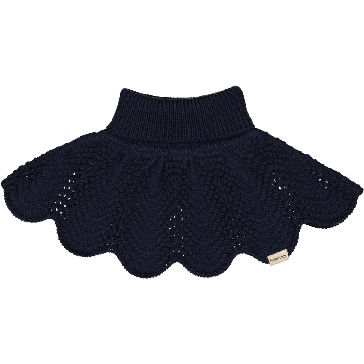 MarMar Light Cotton Wool Lace Ink Stickad Neck Warmer