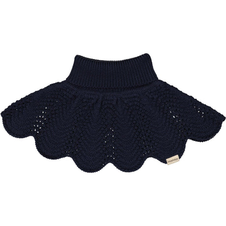 MarMar Light Cotton Wool Lace Ink Stickad Neck Warmer