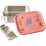 Rice Coral Ocean Print Stainless Steel Lunchbox With Moveable Divider Small 800 Ml