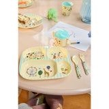 Rice Mint Fun Fair Print Baby Melamine Sked And Fork