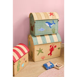 Rice Ocean Theme Raffia Leksak Baskets Sett Of 3
