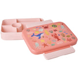 Rice Coral Ocean Print Plastic Lunchbox With 6 Rooms