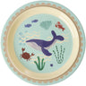Rice Blue Ocean Print Melamine Kids Lunch Tallrik