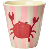 Rice Coral Ocean Print Melamine Cups Small 6 Pack 160 Ml