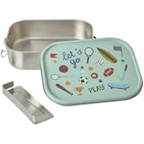 Rice Sports Print Stainless Steel Lunchbox With Moveable Divider Large 1400 Ml