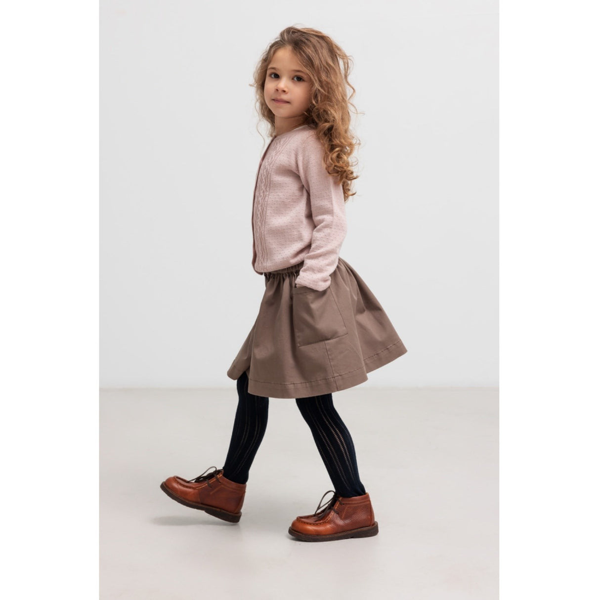 MarMar Modal Mix Cable Faded Rose Totti Stickad Cardigan