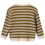 MarMar Modal Mix Stripe Cashew Mel. Stripe Tob Stickad Cardigan